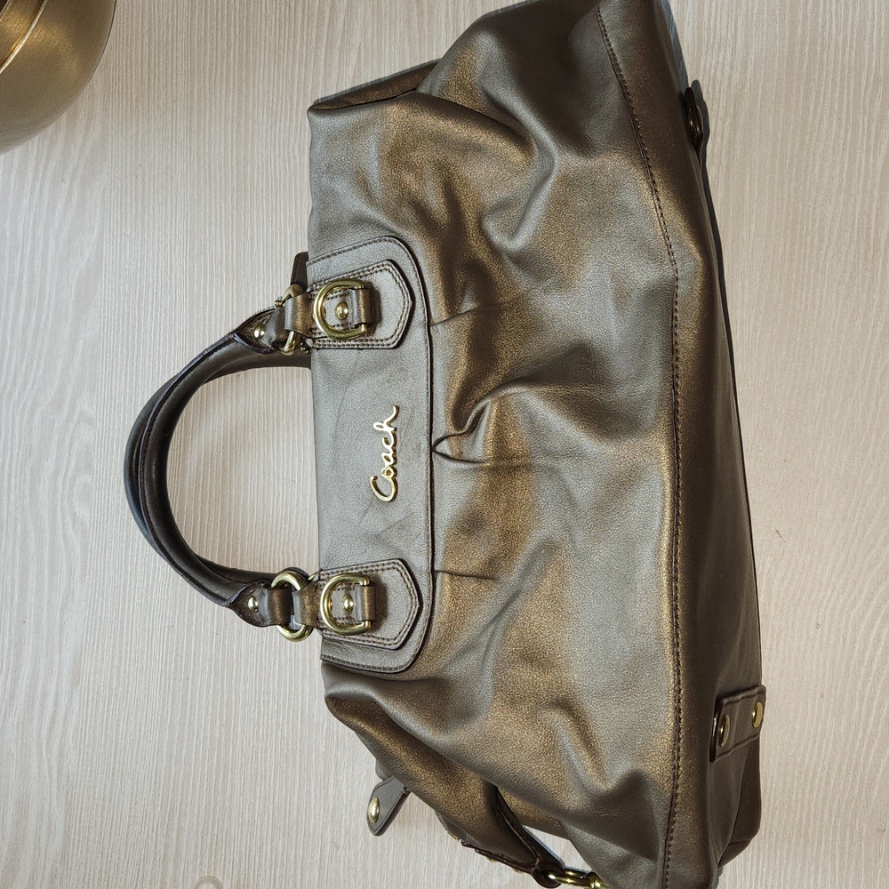 Pewter Coach Handbag